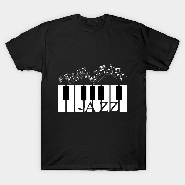 Jazz Piano Music T-Shirt by PoetandChef